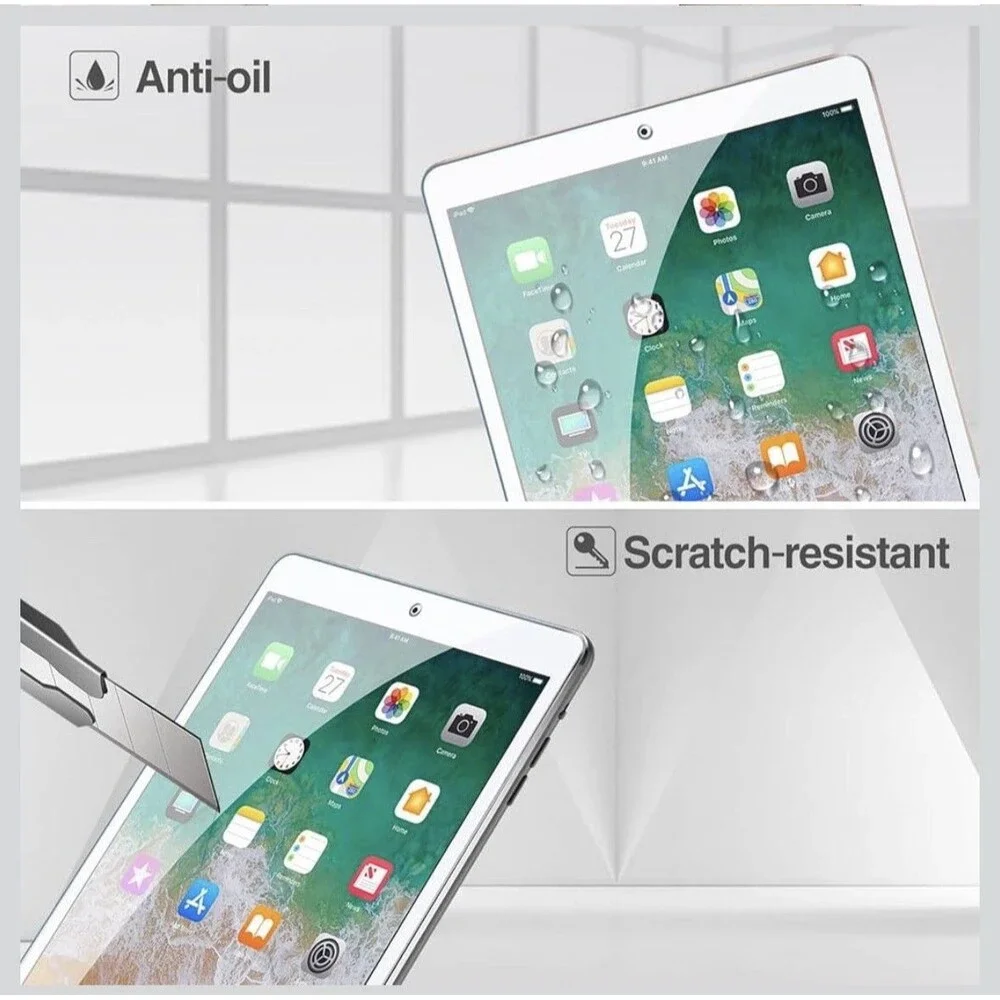 ProCase 2 Pack Tempered Glass Screen Protector for iPad 6th/ 5th 9.7
